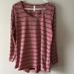 Red and gray stripped lynnae from lularoe